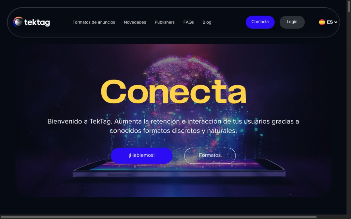 Plataforma publicitaria TekTag impulsada por inteligencia artificial